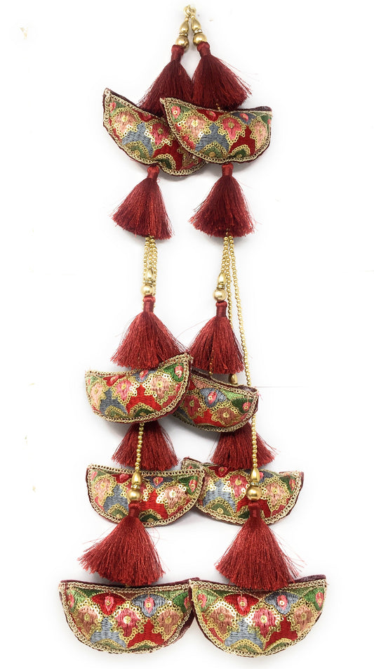 latkan for lehenga online maroon