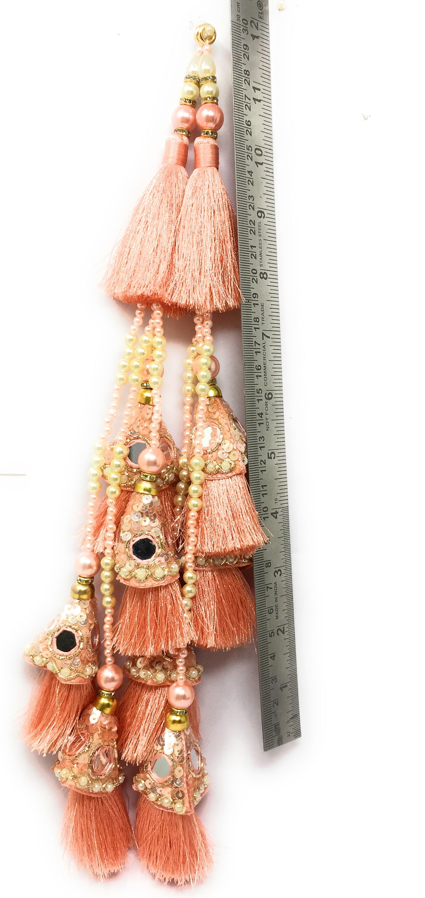Pink Peach lehenga latkan heavy