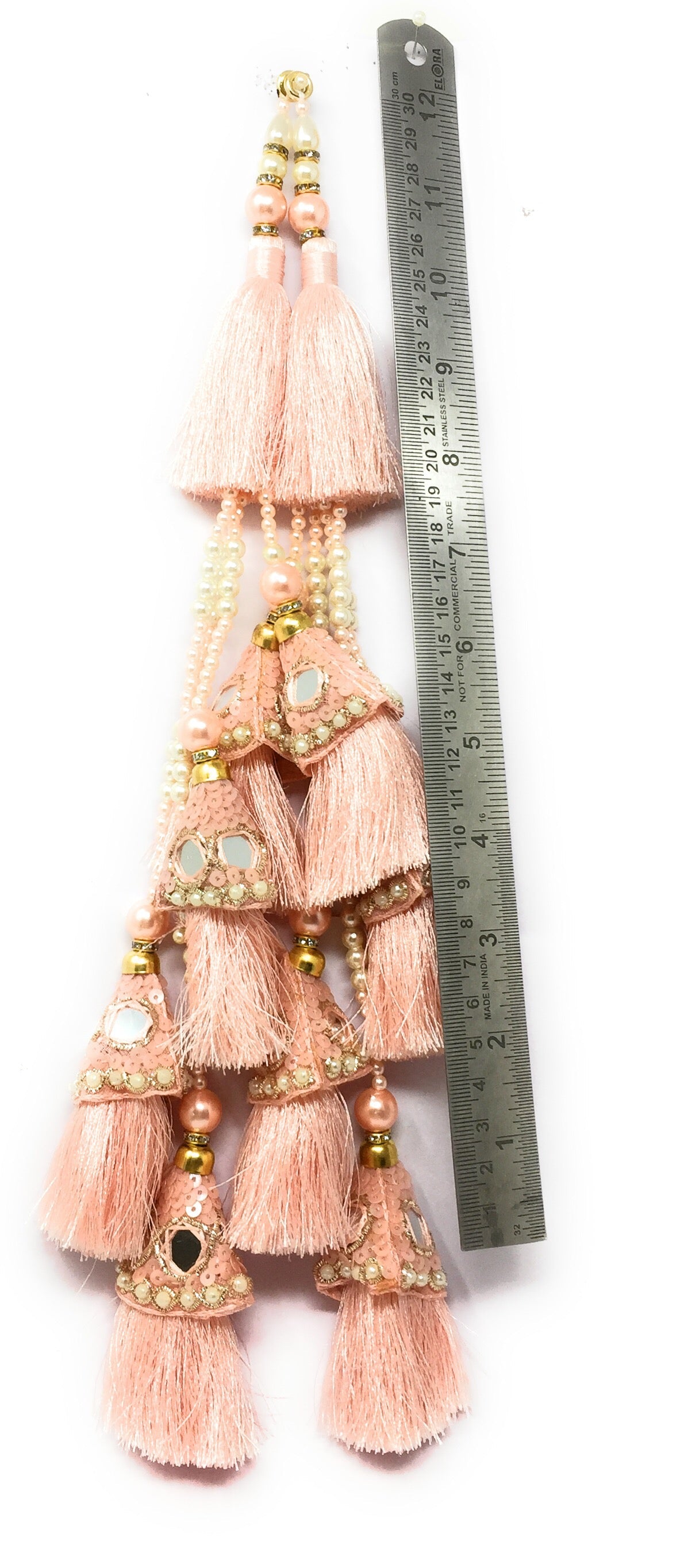 Light Peach lehenga latkan heavy