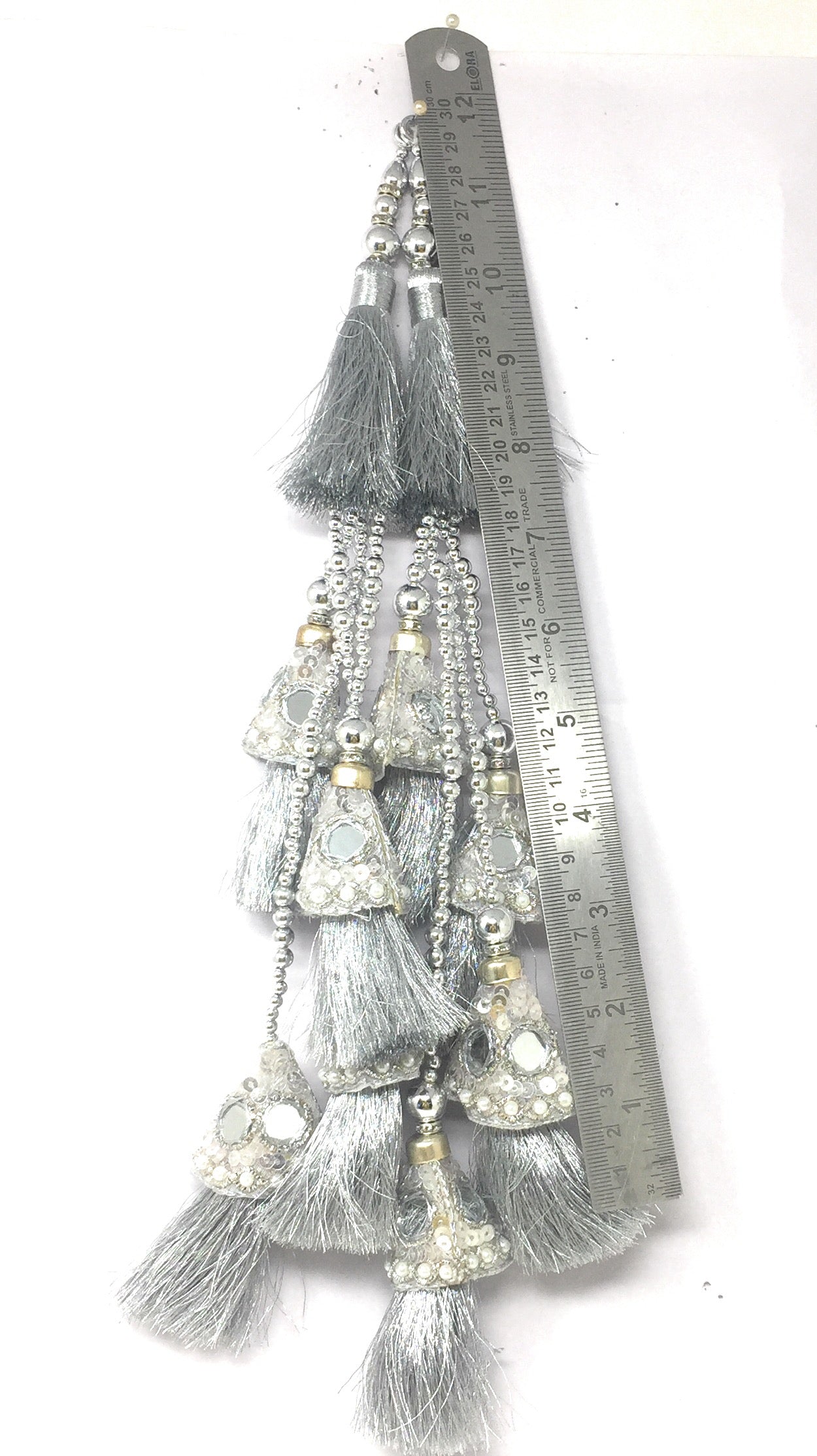 Silver  lehenga latkan heavy