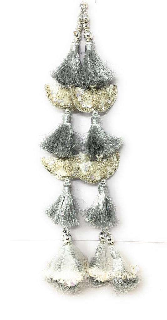 Silver Latkan for Lehenga Heavy - Set of 2