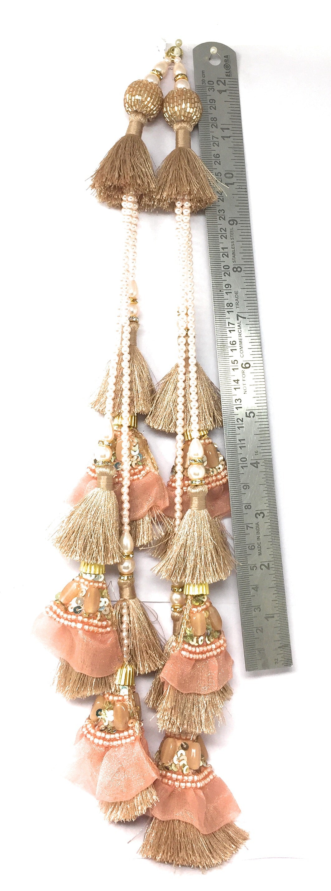 Rose Gold latkan for lehenga heavy