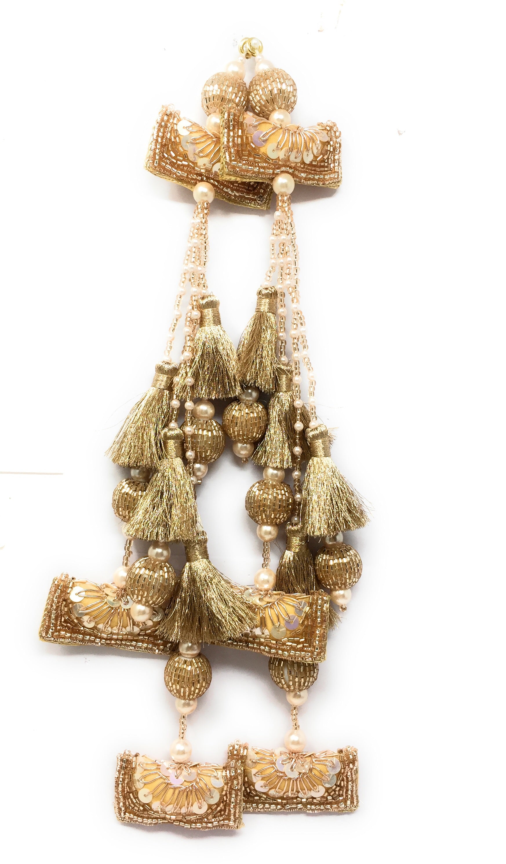 hanging latkan for lehenga rose gold