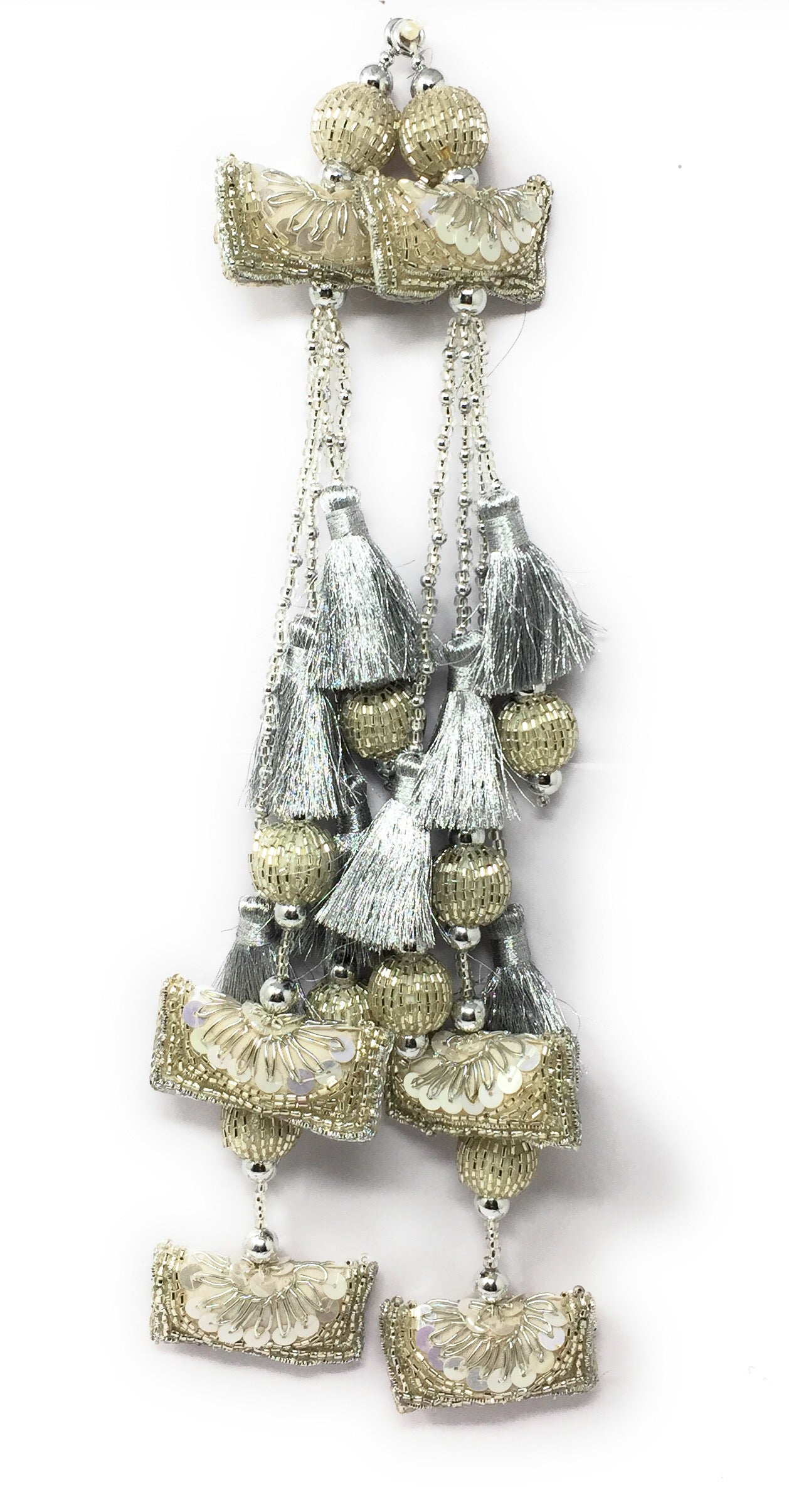Silver latkan for lehenga