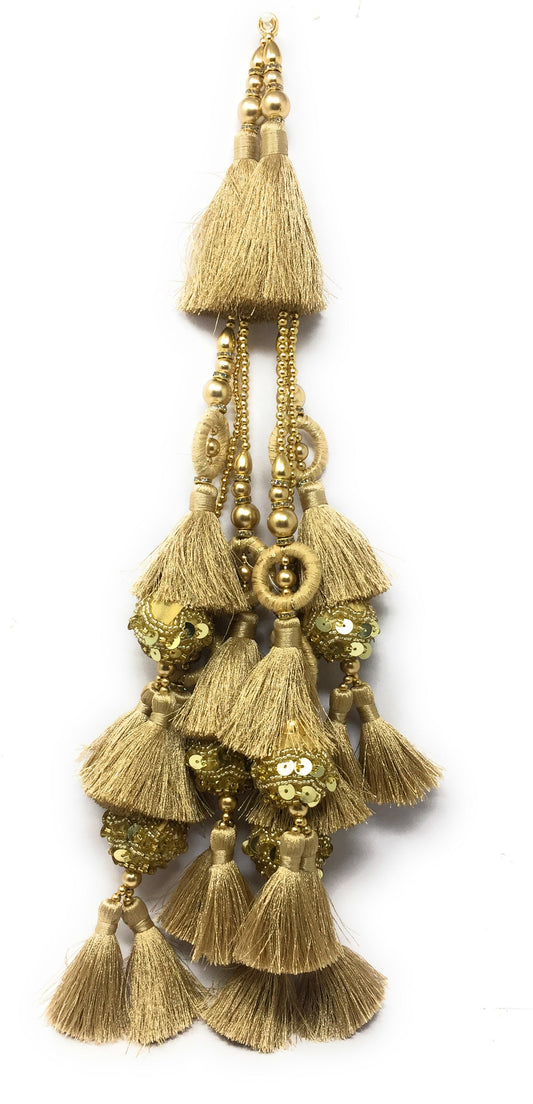 ghagra latkan for lehenga gold