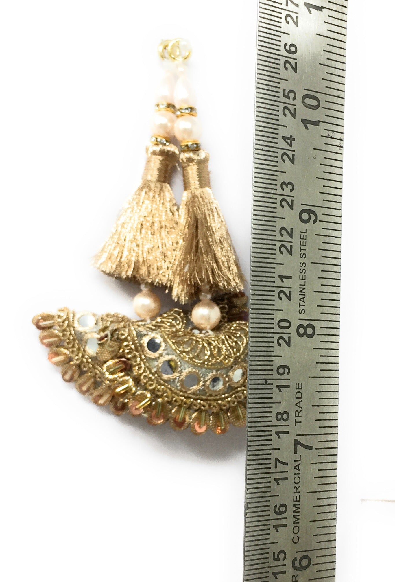 Antique Gold blouse latkan heavy
