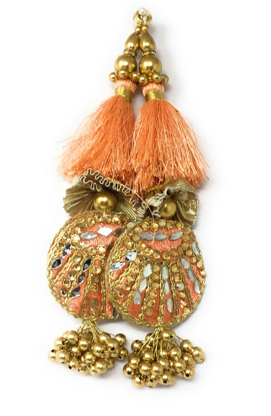 lehenga latkan peach