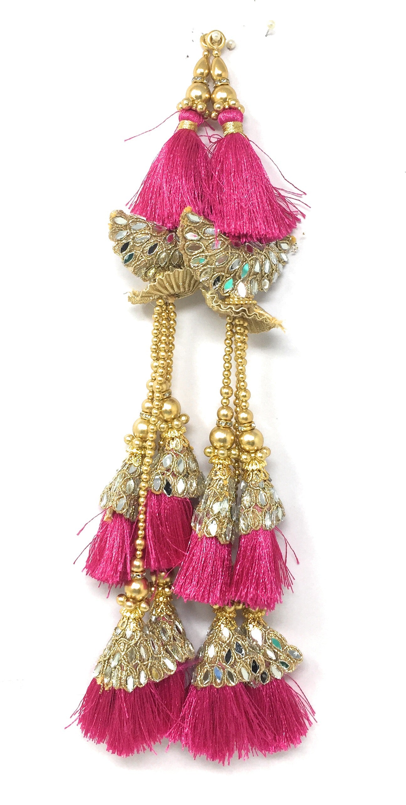 lehenga tassle pink