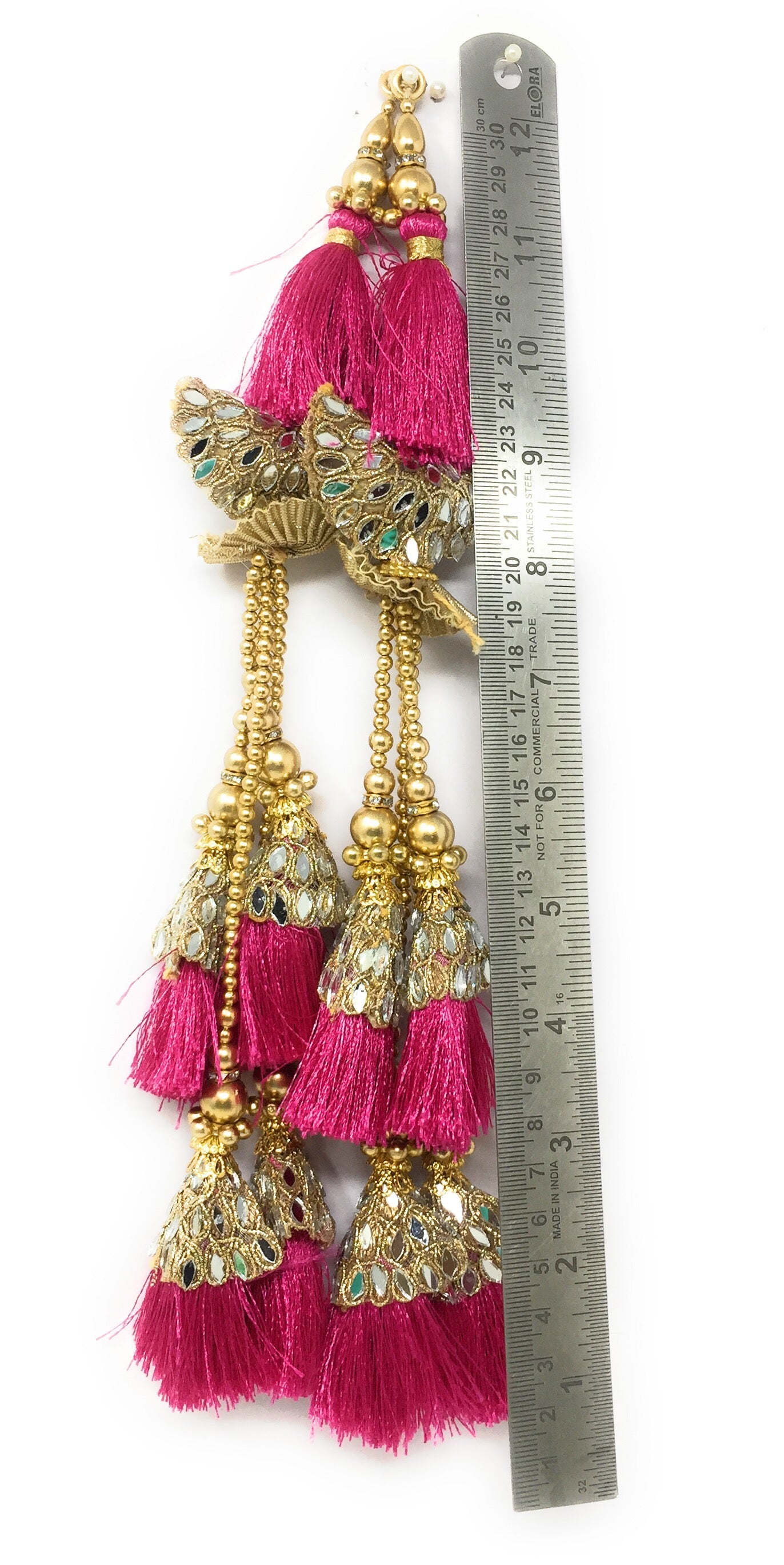 Rani Pink Lehenga Latkan Tassel Heavy