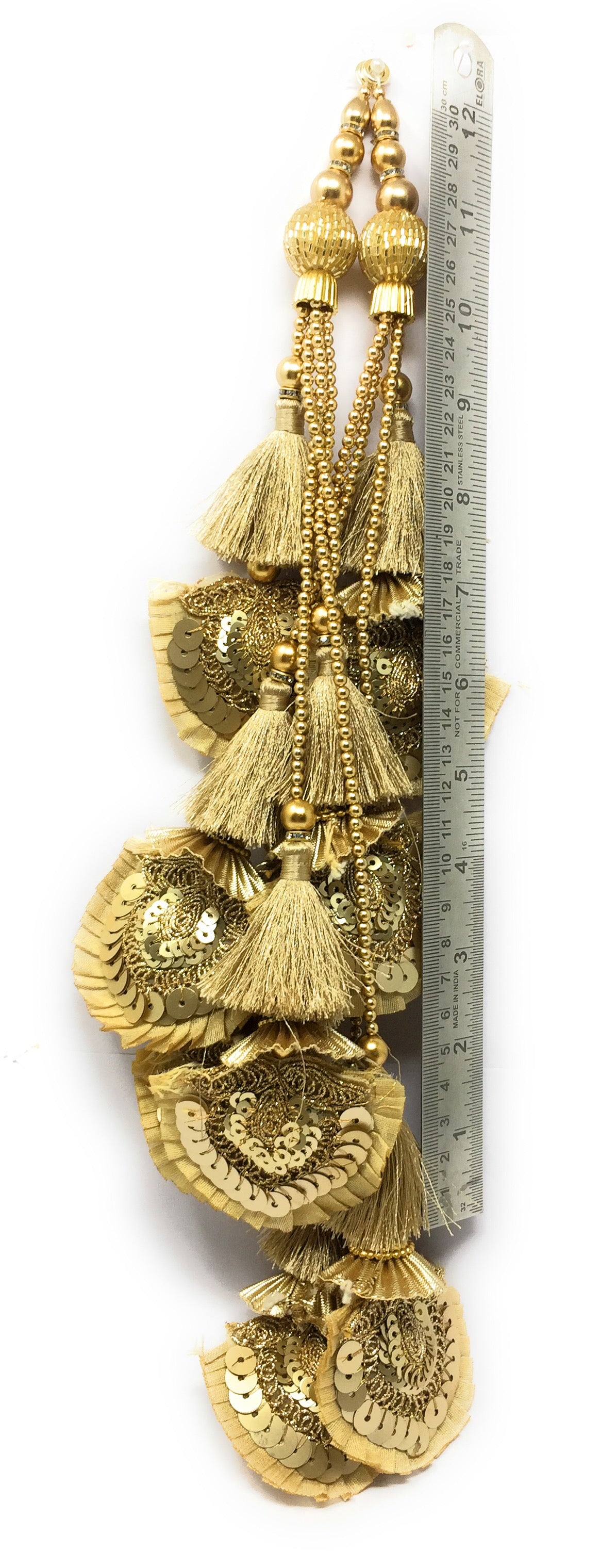 Gold Heavy Lehenga Latkan - Set of 2