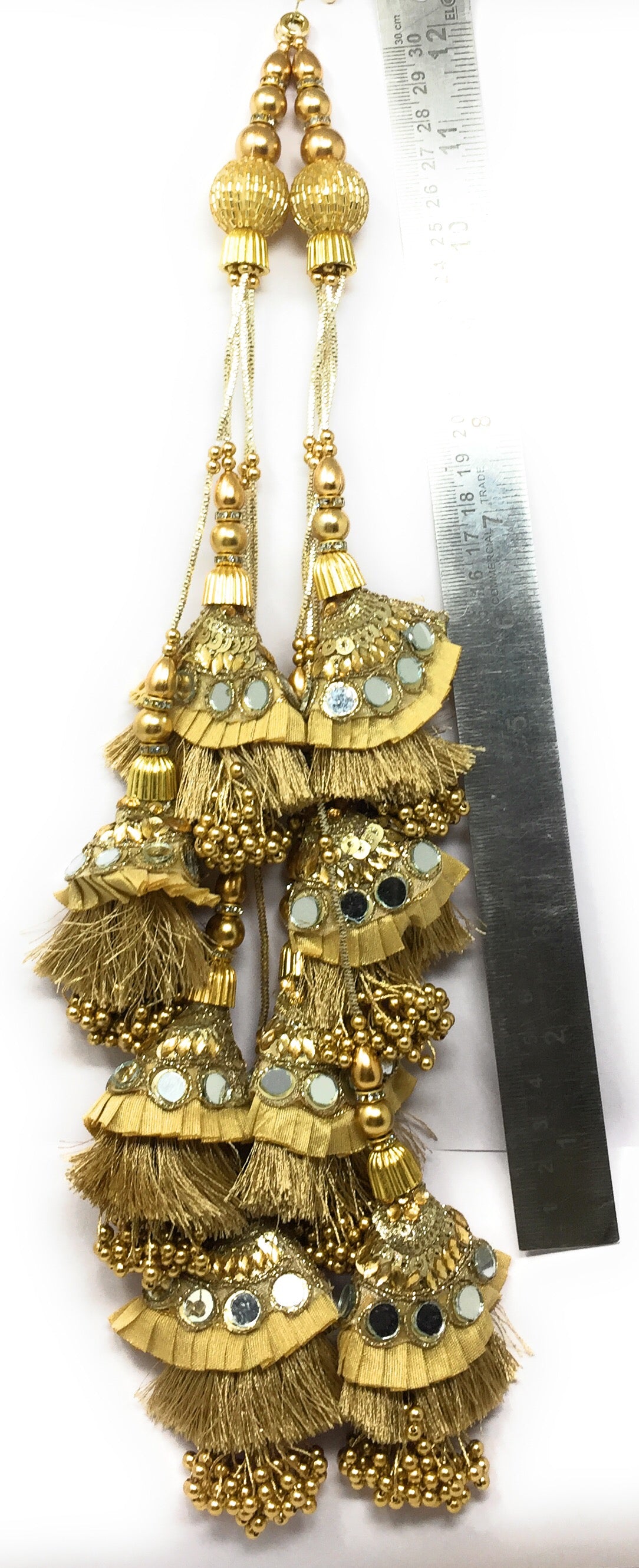 Mirror Latkan For Lehenga Gold - Set of 2