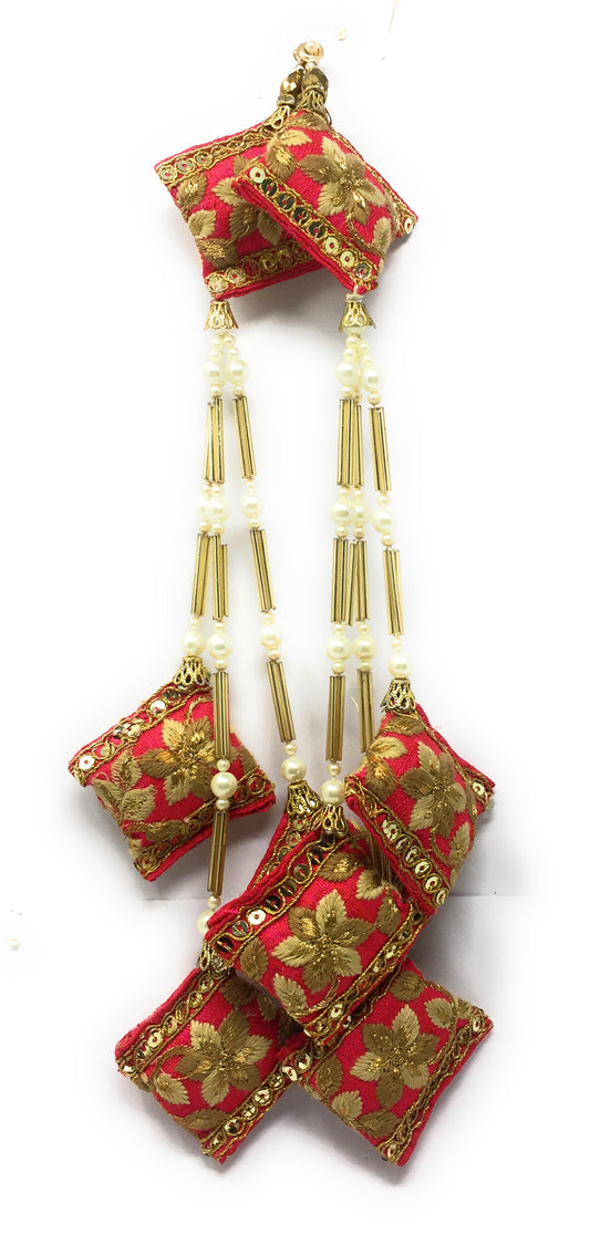 Pink Lehenga Latkan - Set of 2