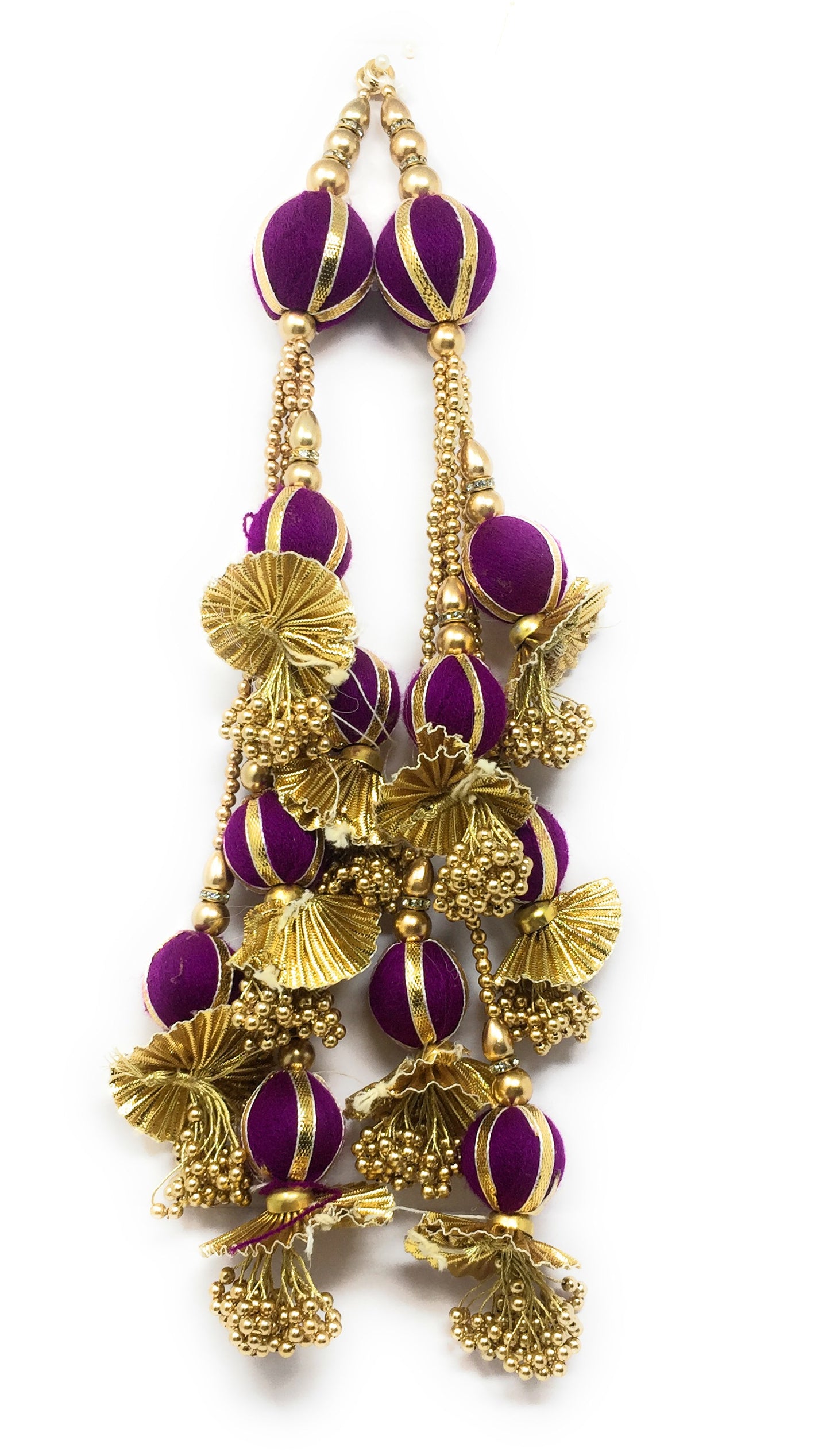 Purple Lehenga Latkan - Set of 2