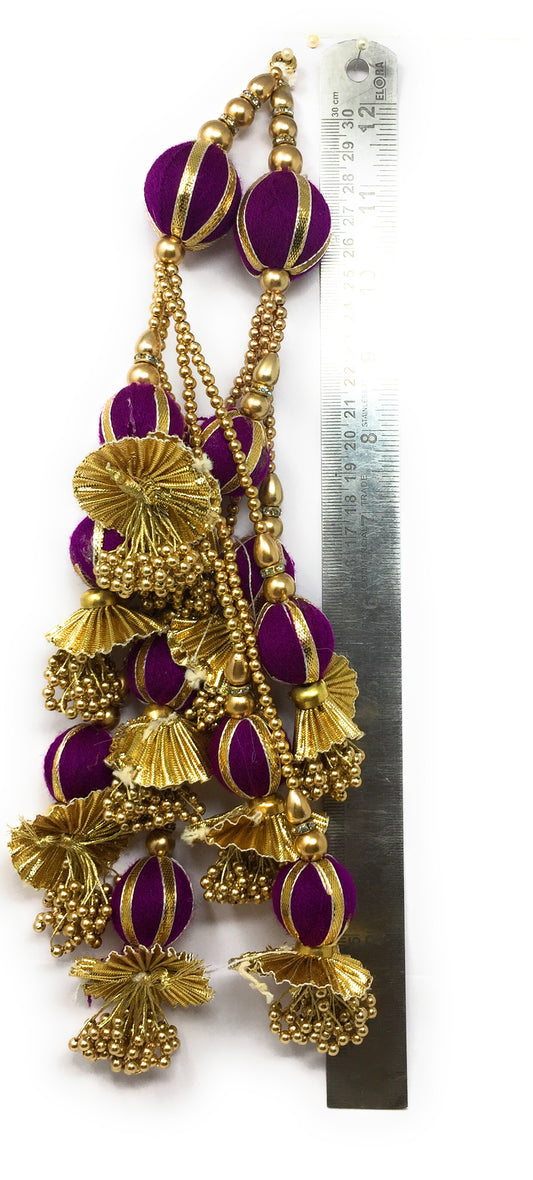 Purple Lehenga Latkan - Set of 2