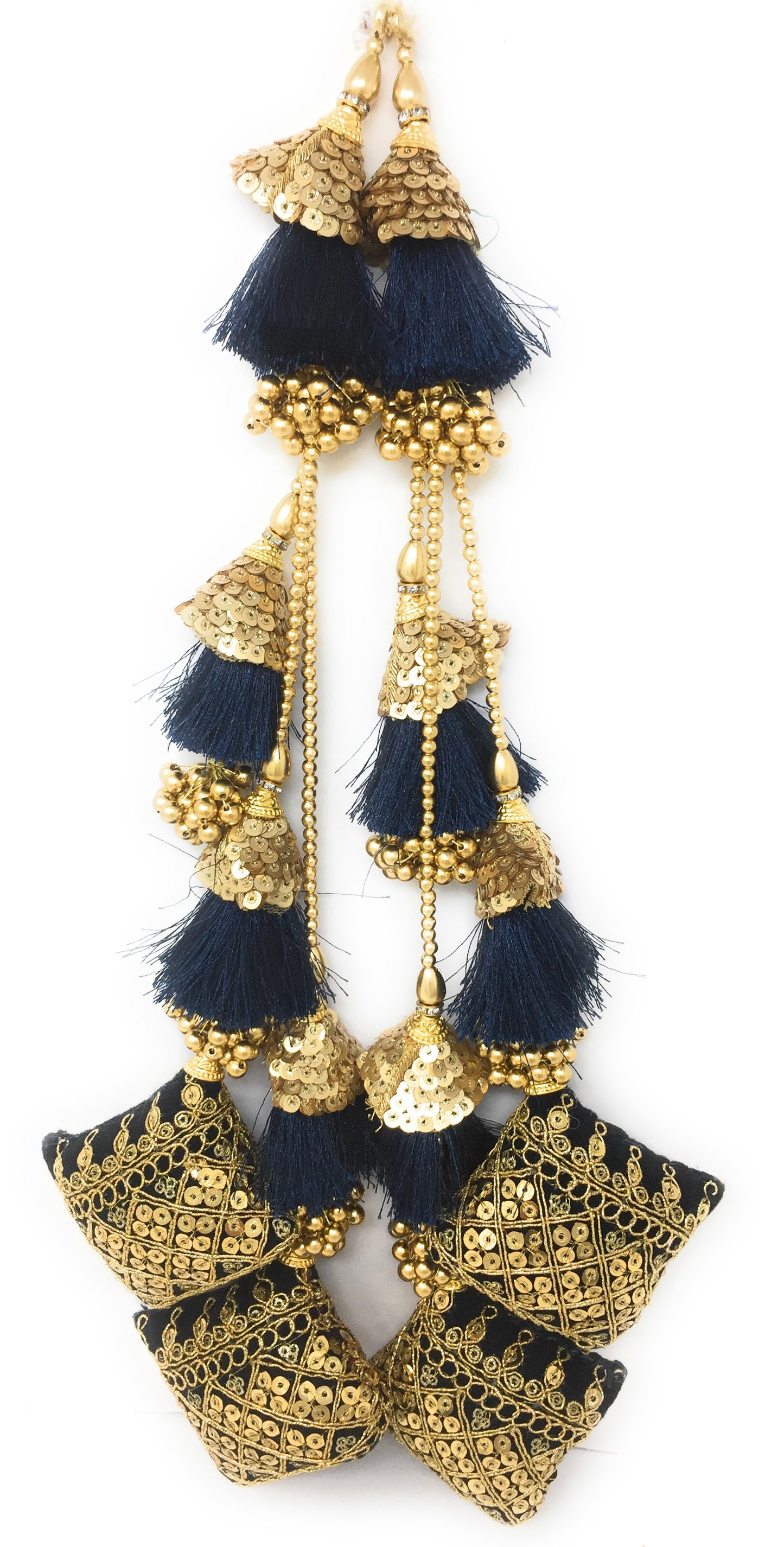 Cushion Latkan for Lehenga Navy Blue - Set of 2
