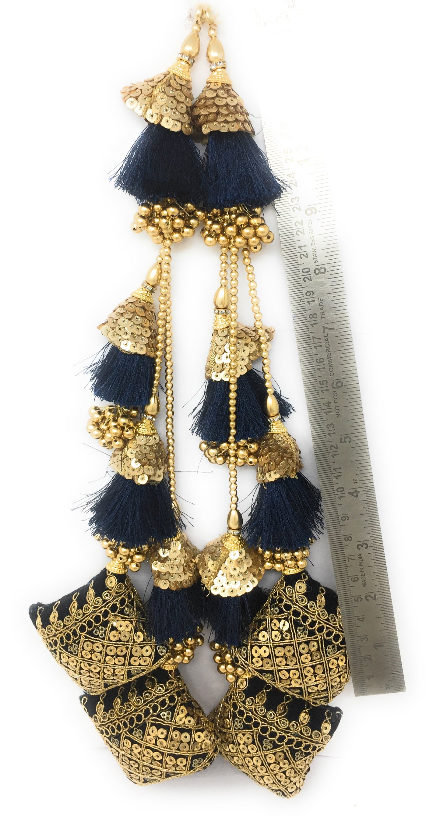 Cushion Latkan for Lehenga Navy Blue - Set of 2