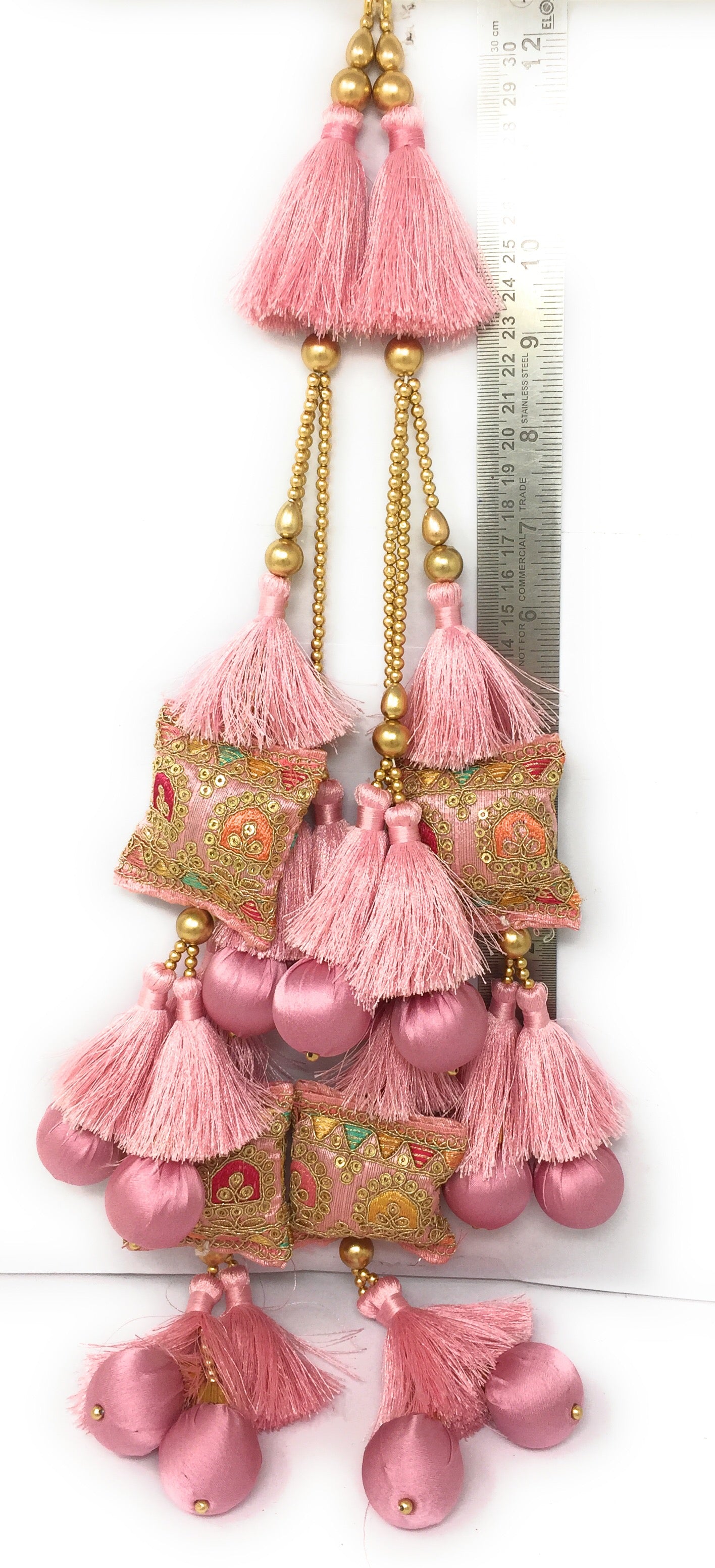 Baby Pink ghagra latkan design - Set of 2
