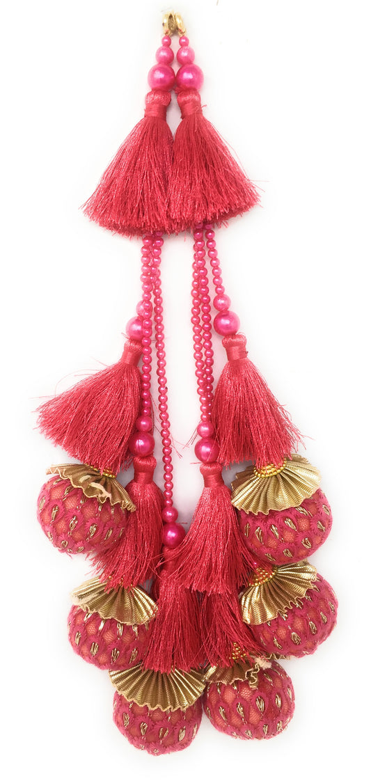 latkan design for lehenga Rani Pink
