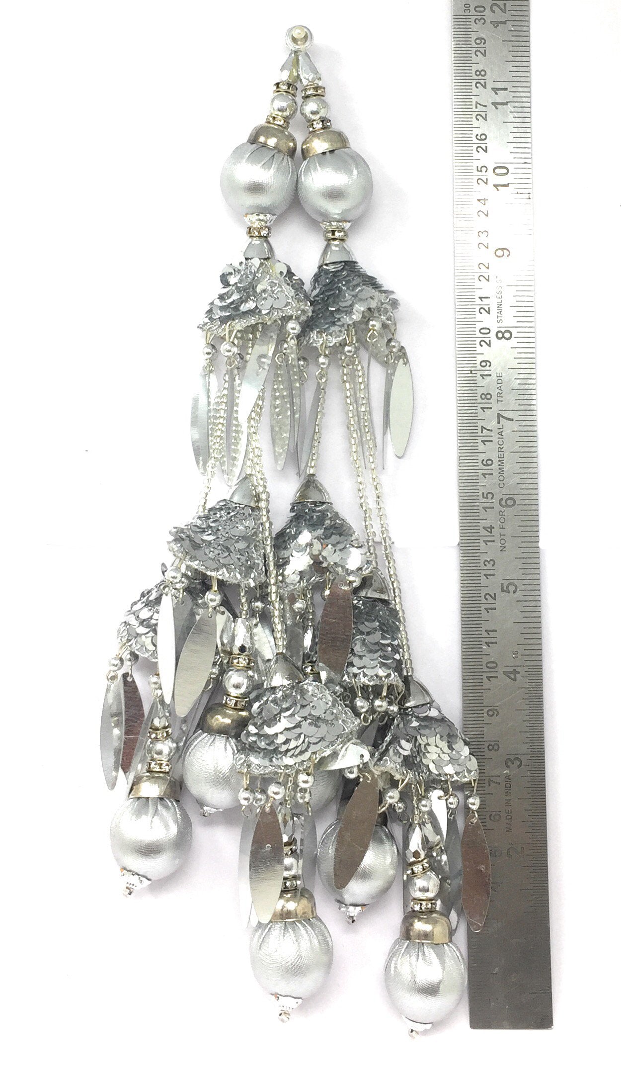silver latkan for lehenga in Silver - Set of 2
