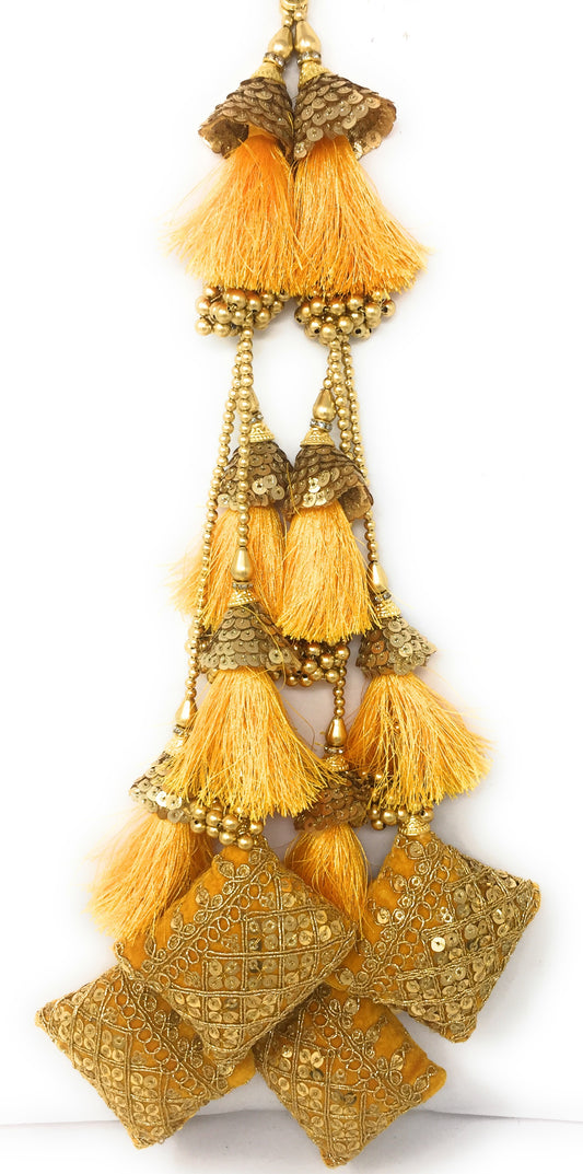 Takiya Latkan for Lehenga Mango yellow - Set of 2