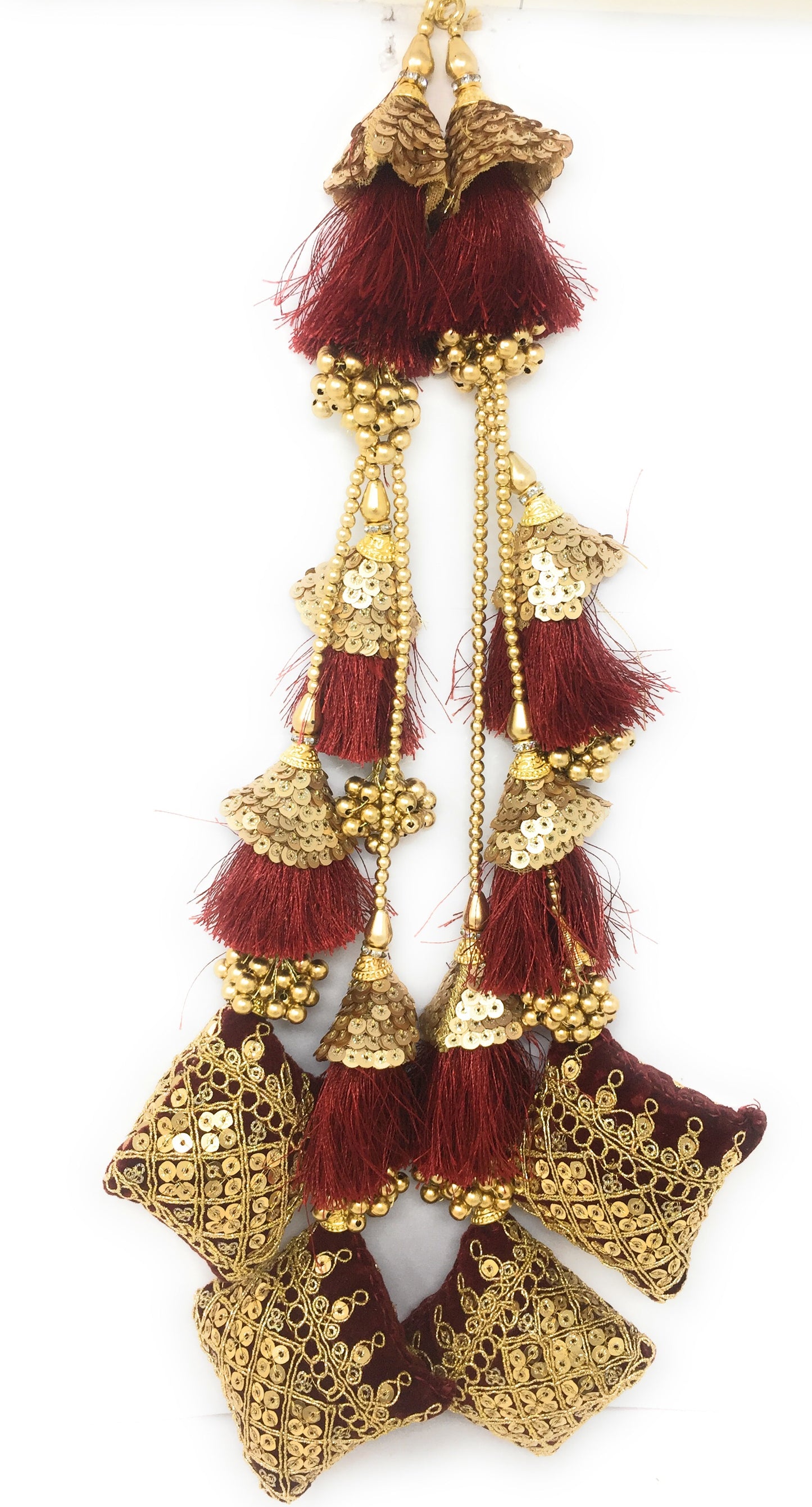 Takiya Latkan for Lehenga Maroon - Set of 2