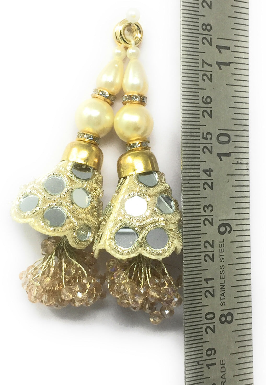 Tassel Latkan For Blouse Water Gold - Set of 2