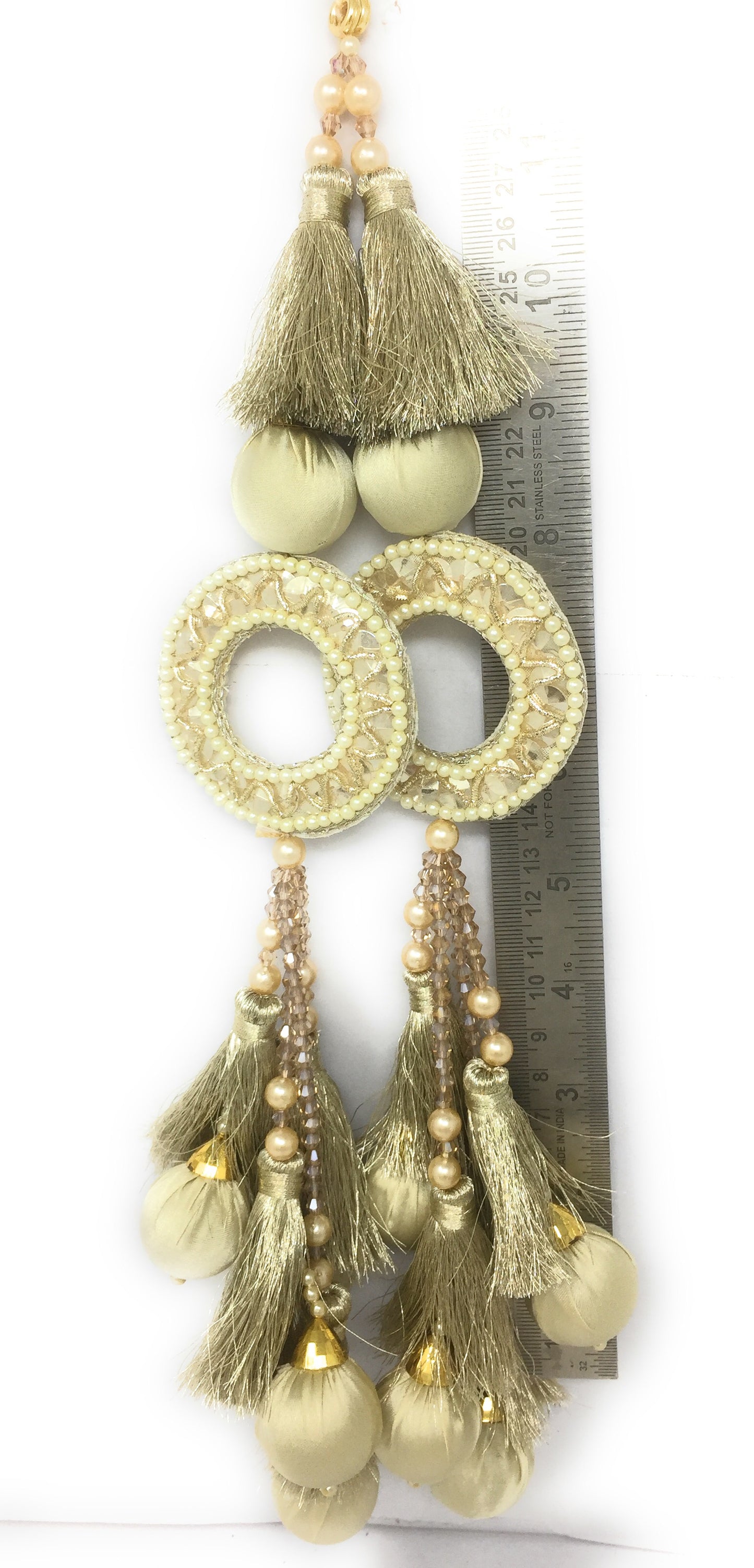 Water Gold lehenga k latkan, Crystal Work - Set of 2