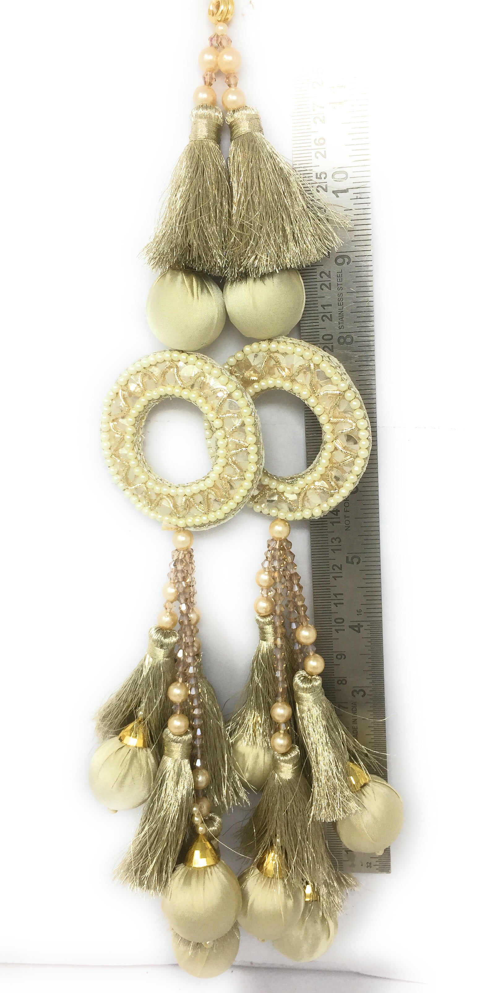 Water Gold lehenga k latkan, Crystal Work - Set of 2