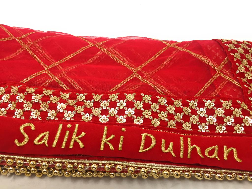 customised bridal dupatta with name