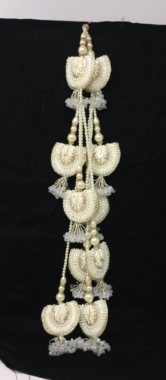 Online Latkan For Lehenga White - Set of 2