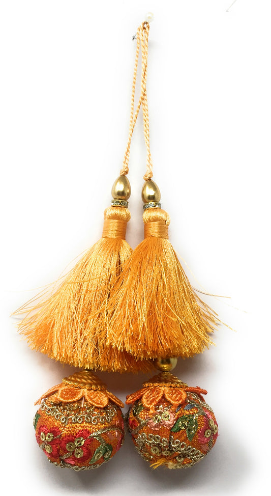 Latkan For Lehenga Online Shopping Yellow - Set of 2