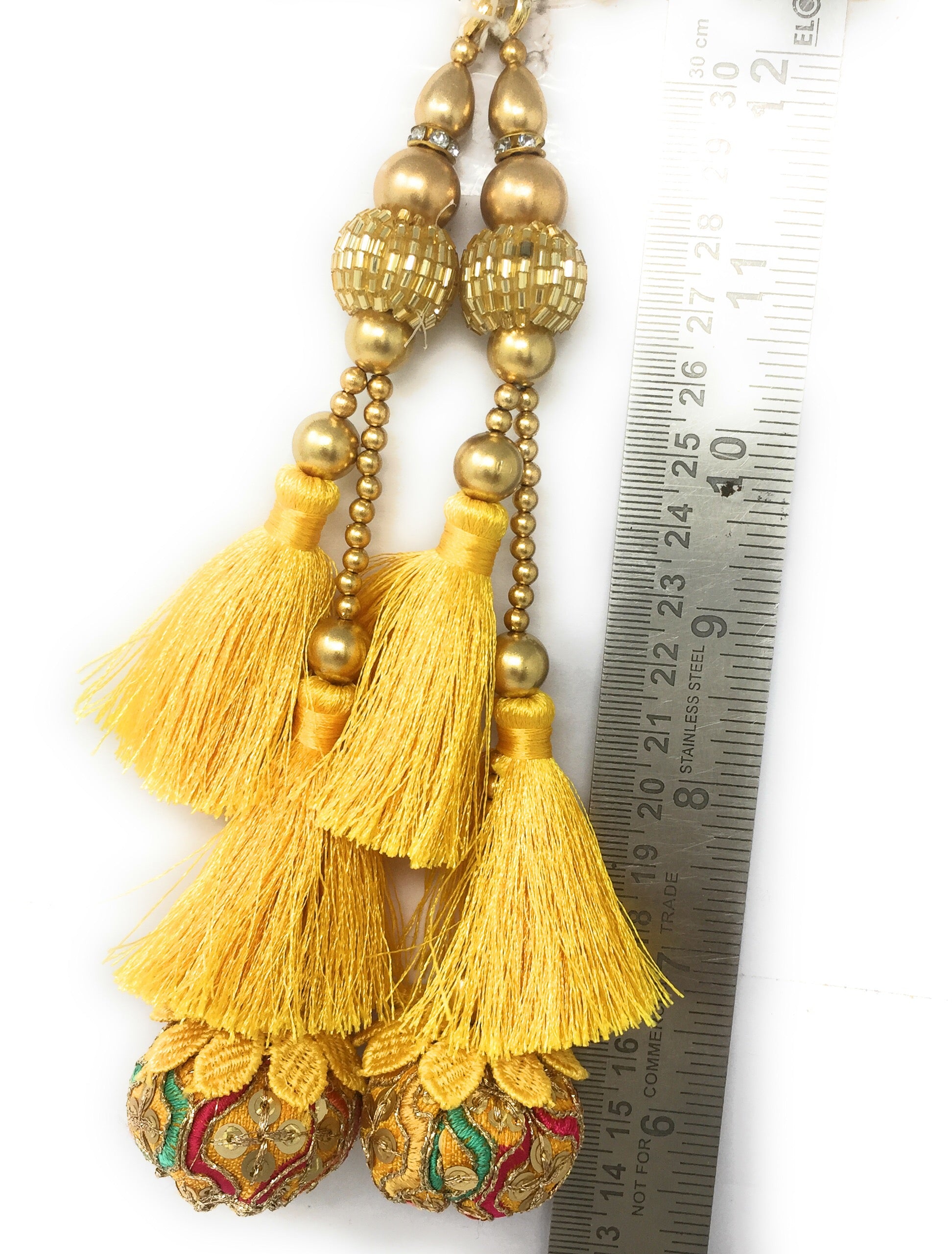 Yellow small latkan for blouse - Set of 2