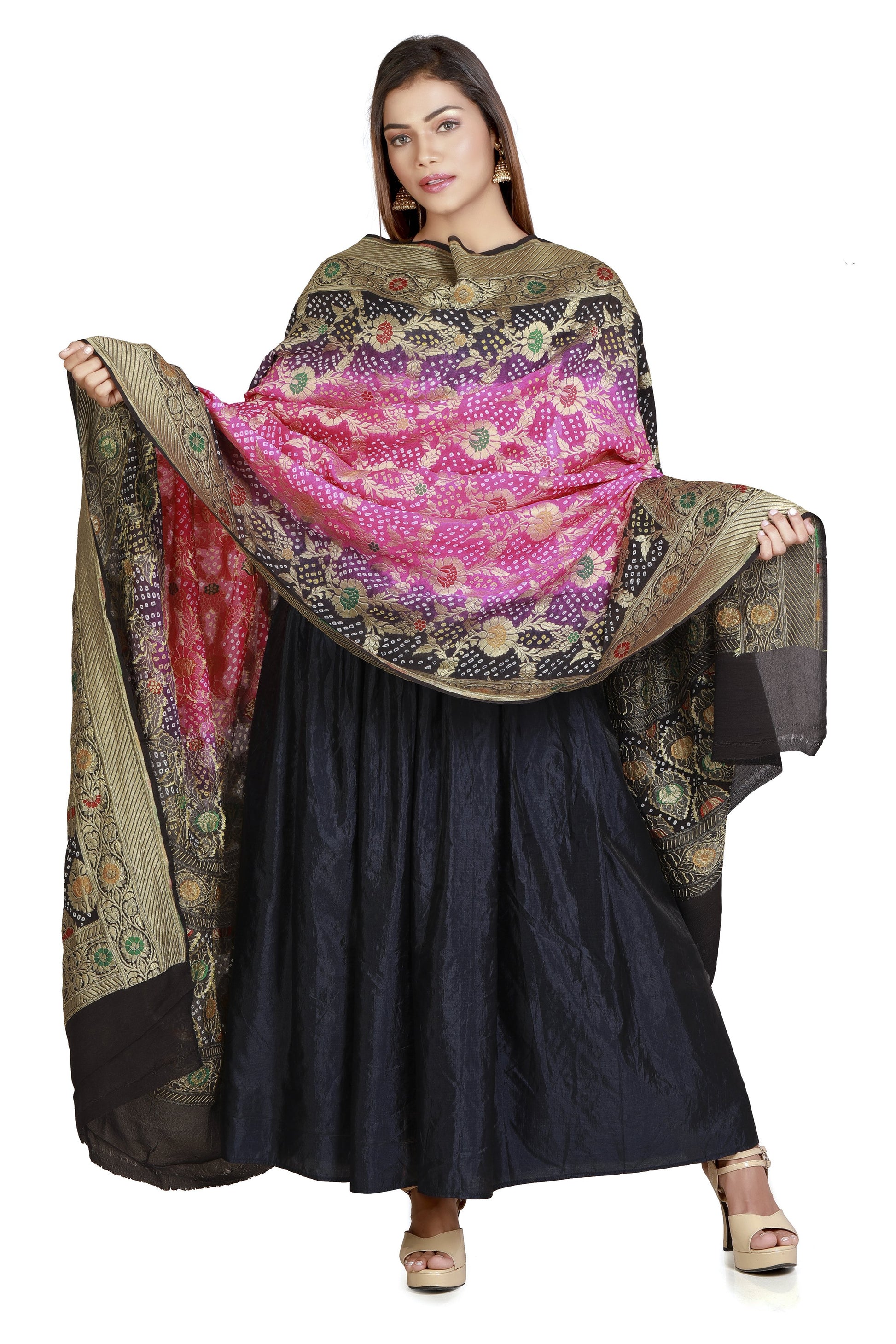 bandhani banarasi dupatta
