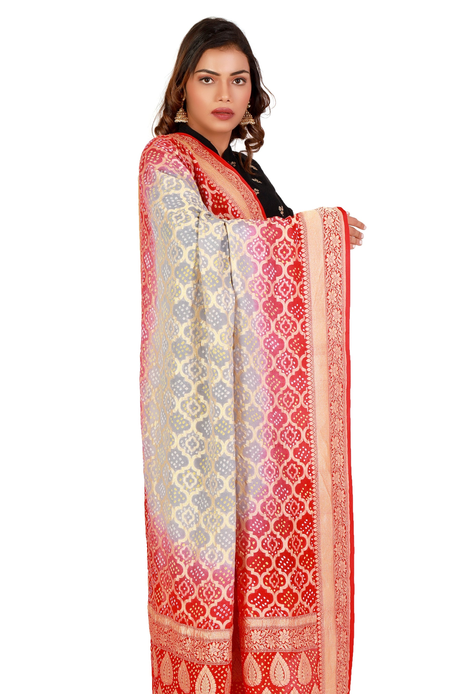 banarasi georgette bandhani dupatta