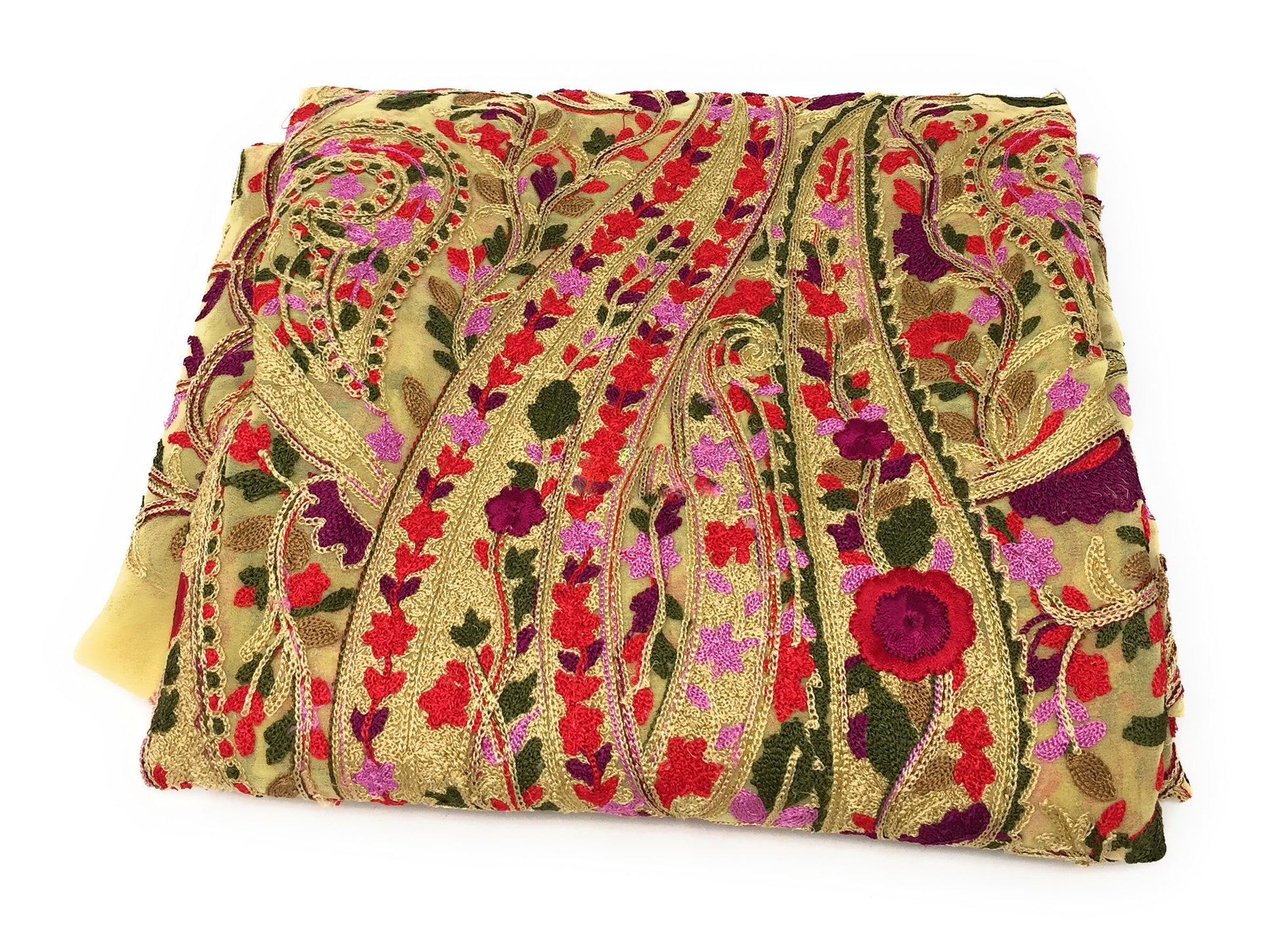 embroidered georgette fabric online