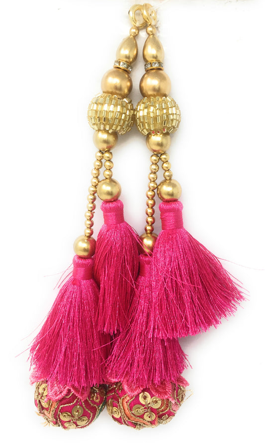 blouse mein lagane wali latkan Rani Pink
