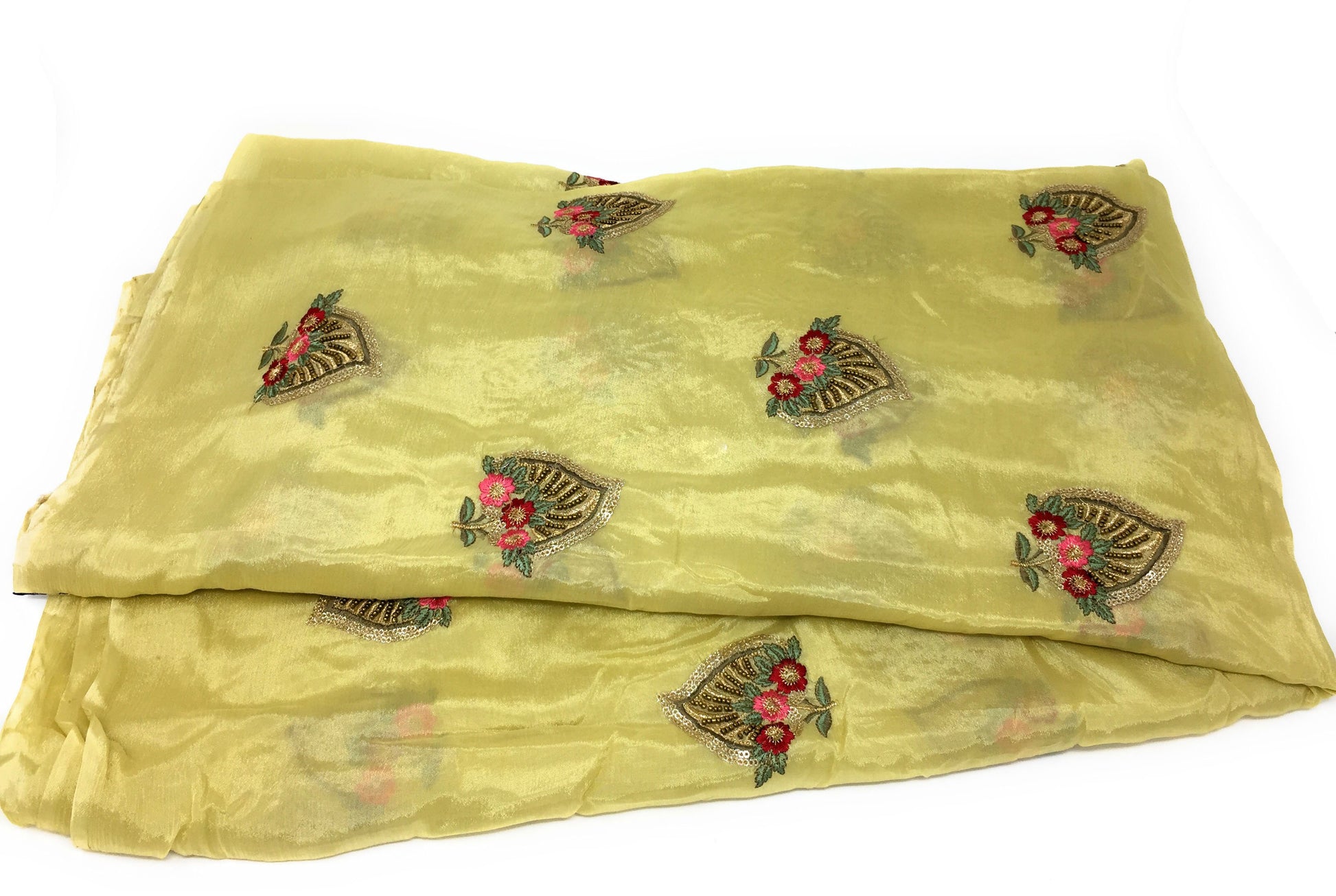 Yellow Chiffon & Georgette fabric
