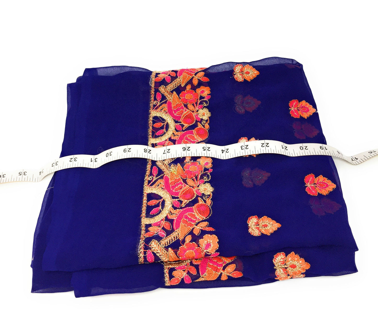 Blue Chiffon & Georgette fabric
