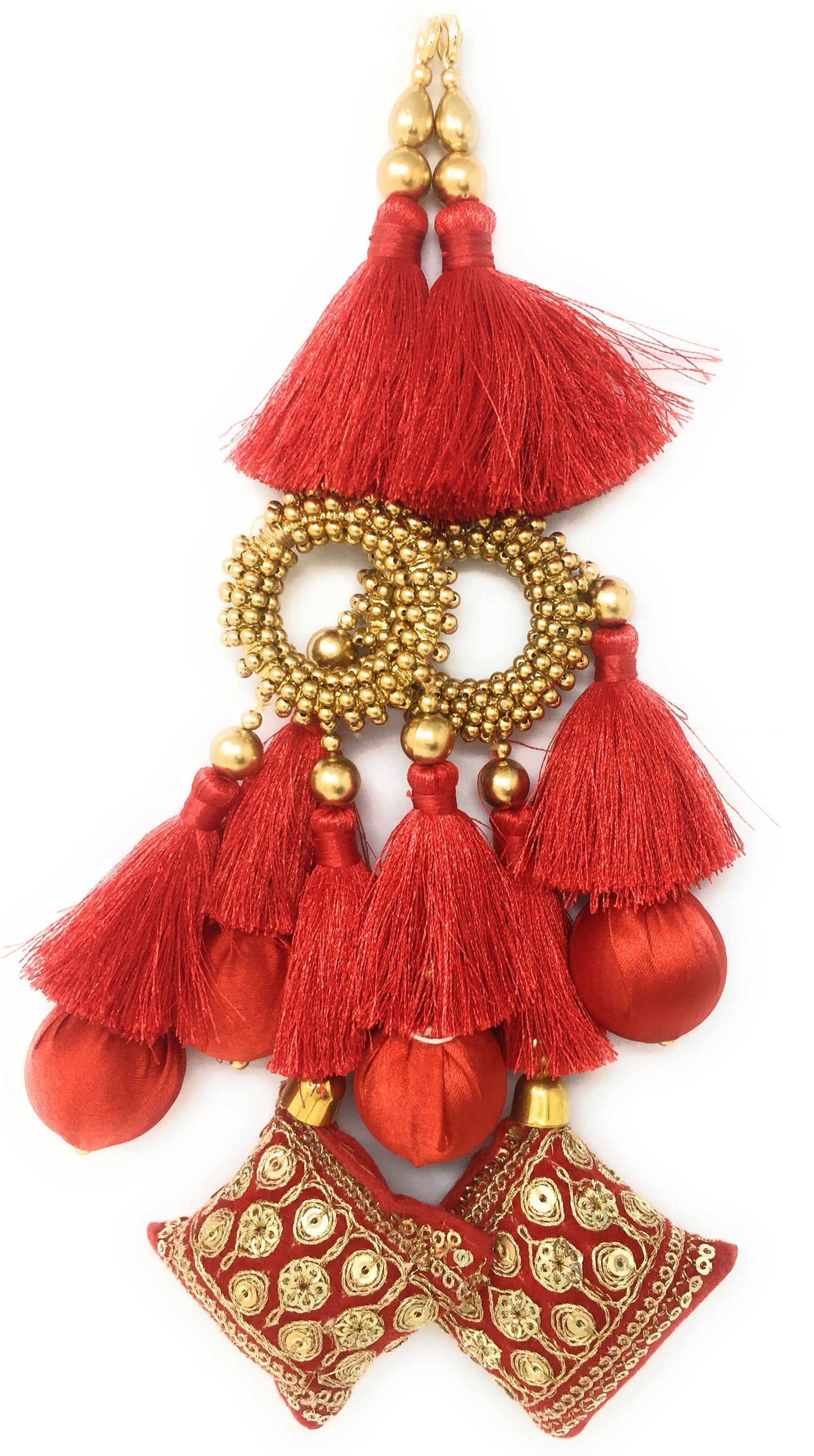 cloth tassels for blouse Red