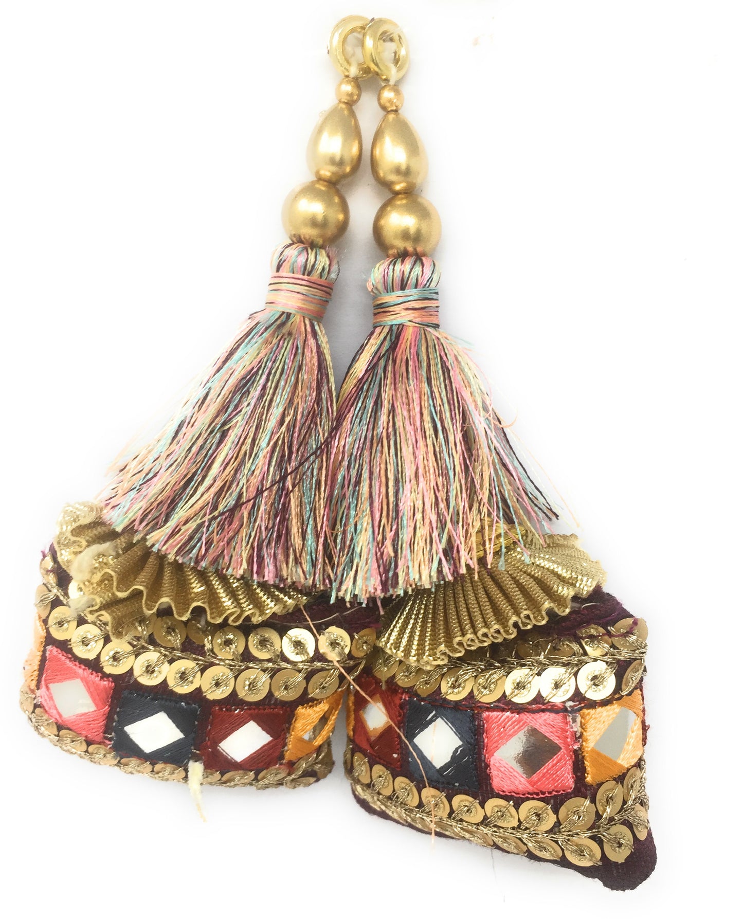 cloth tassels for lehenga Wine