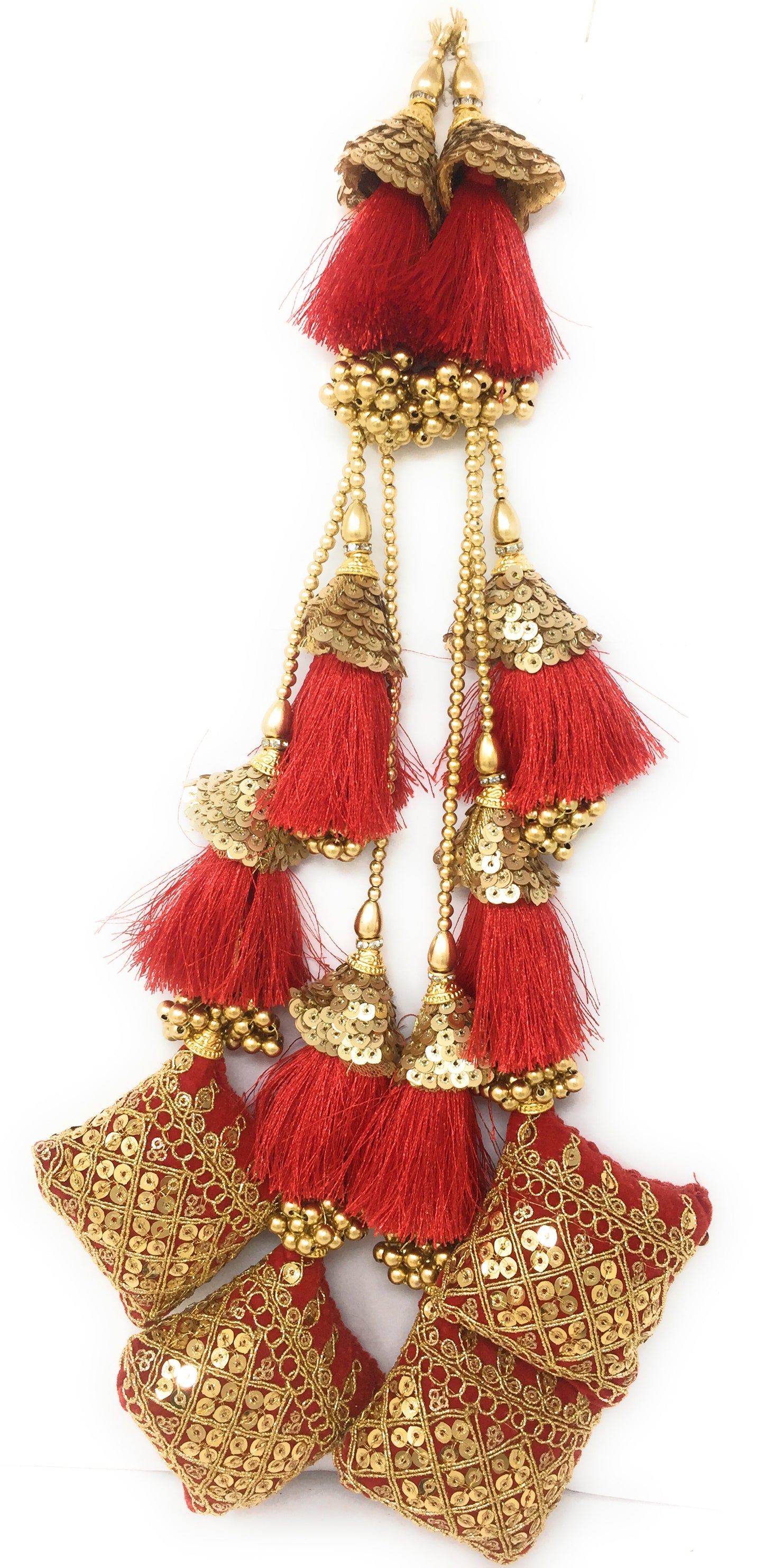 Cushion Latkan for Lehenga Red - Set of 2