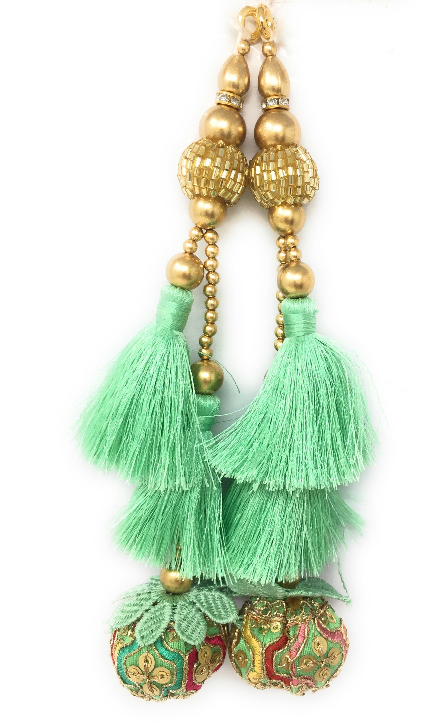 Sea Green frock latkan - Set of 2