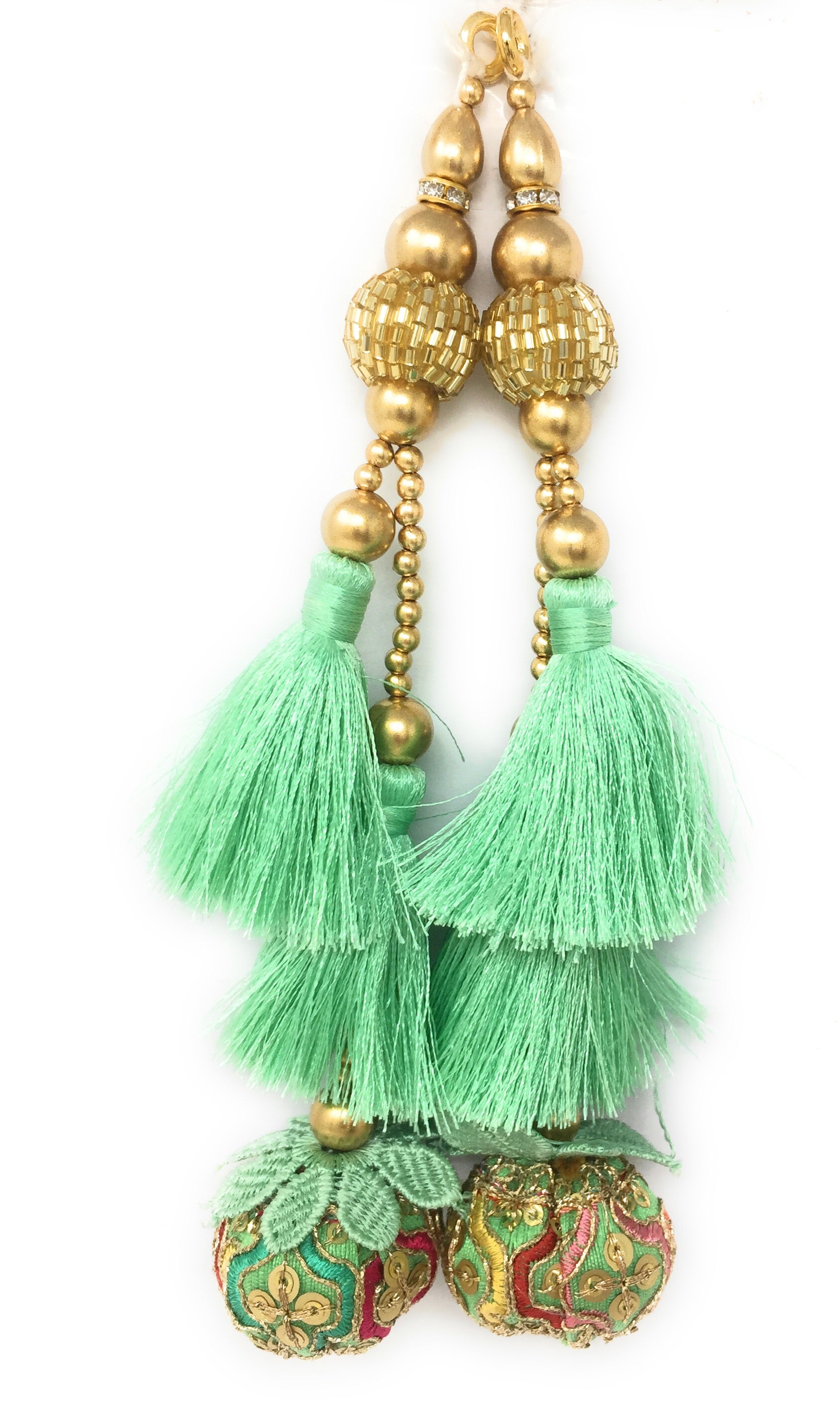 Sea Green frock latkan - Set of 2