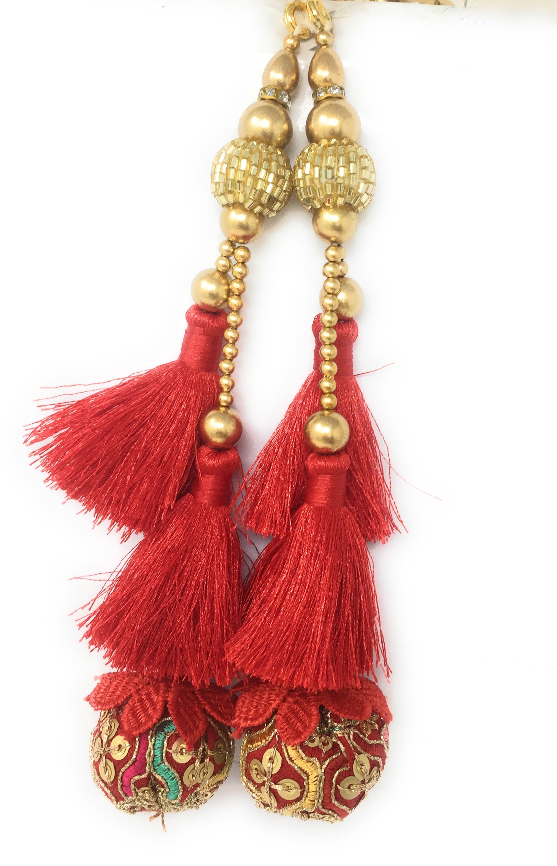 handmade hangings for blouse Red