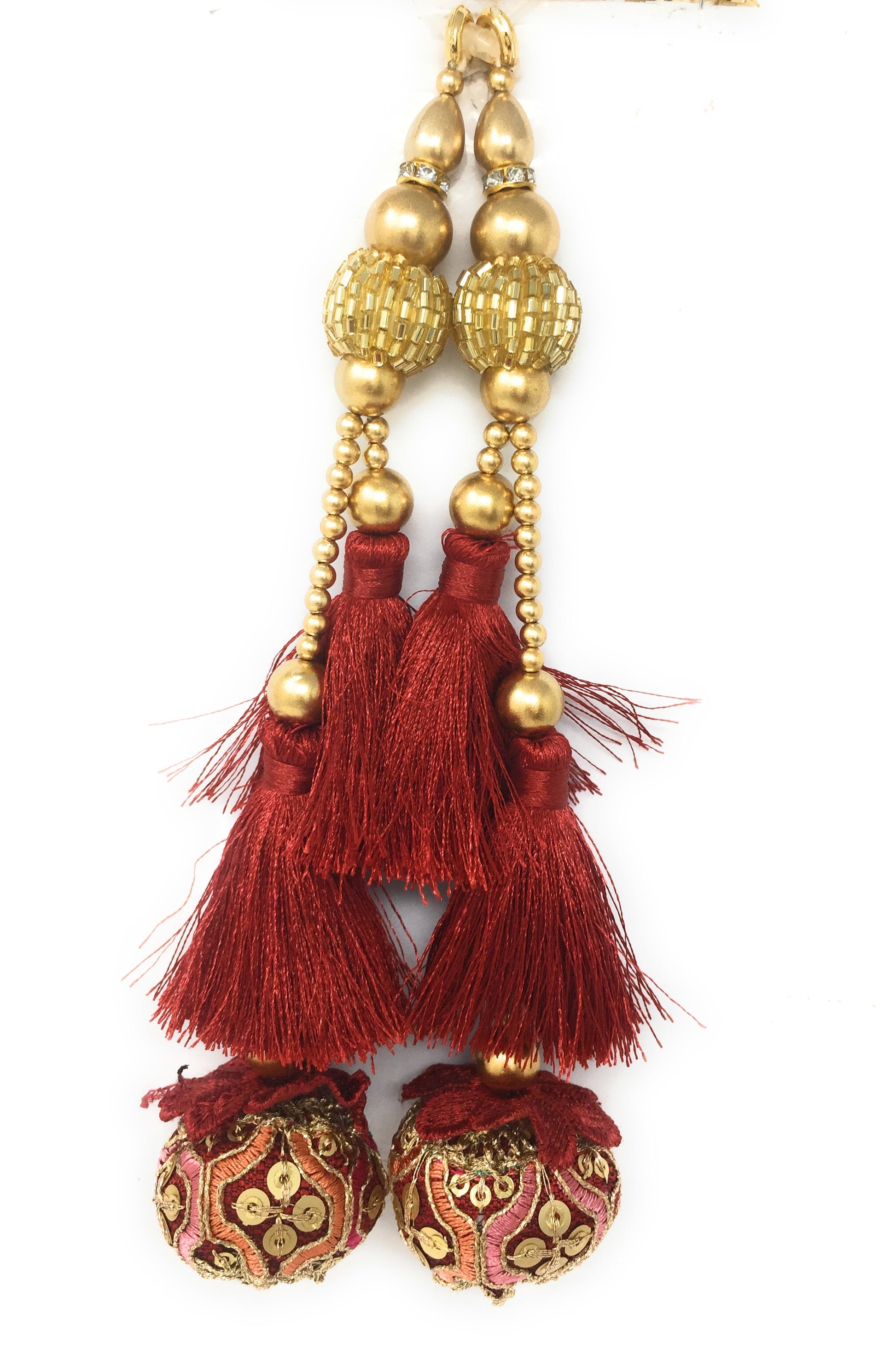 jhumki latkan for blouse Maroon
