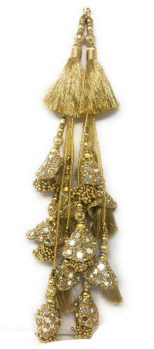 Gold Heavy Lehenga Latkan - Set of 2