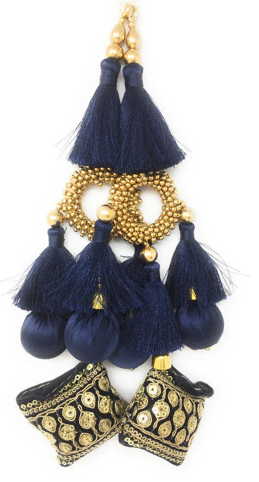 latkan design for lehenga Navy Blue