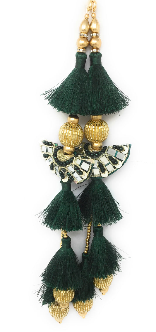 latkan for gown Bottle Green
