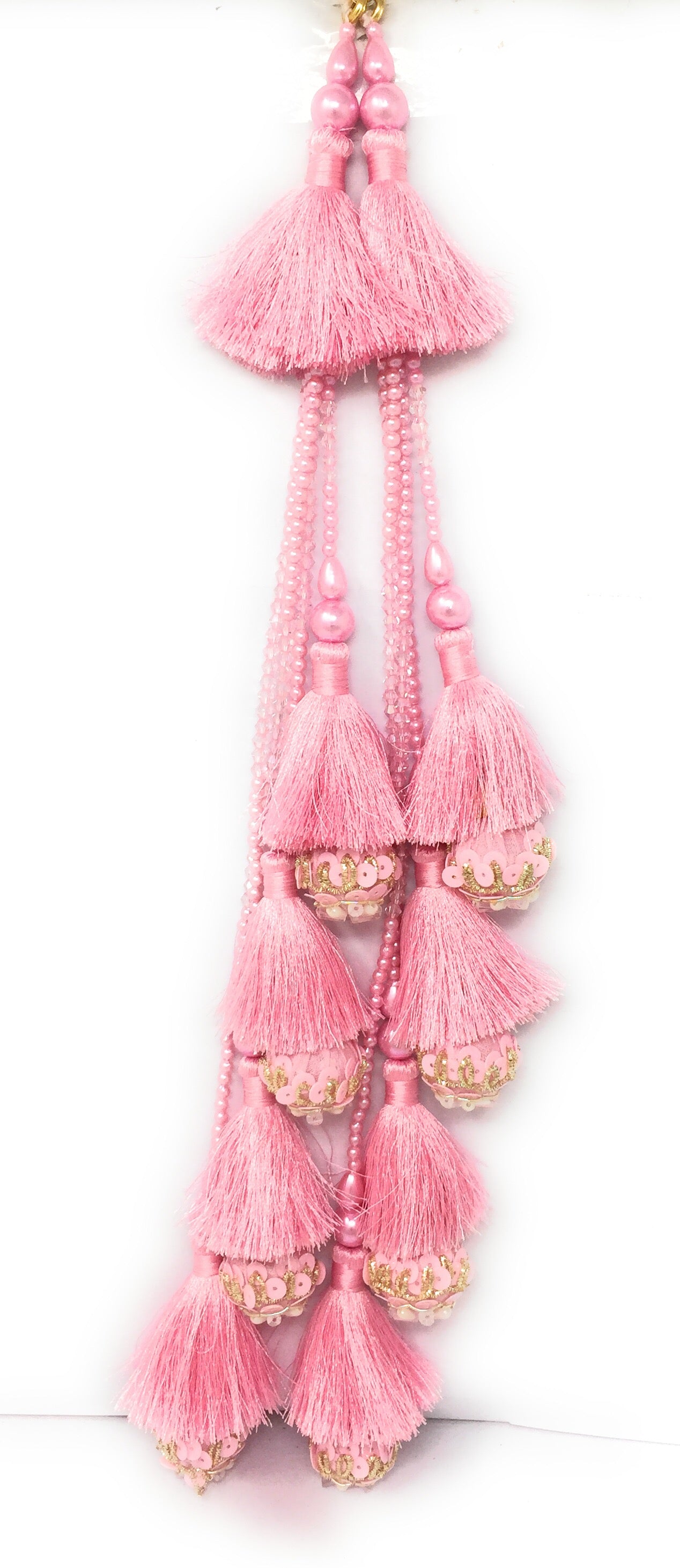 lehenga hanging tassel Baby Pink