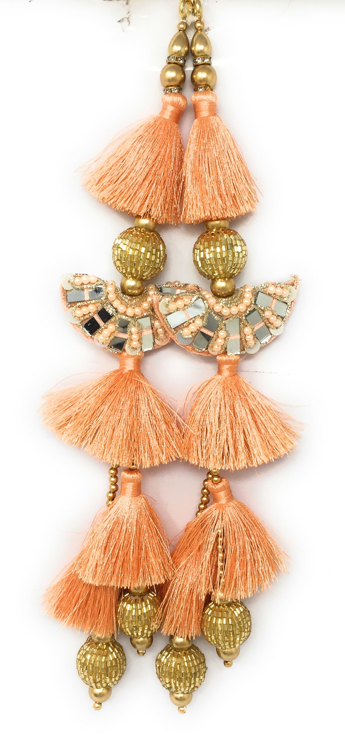 lehenga ka latkan Peach